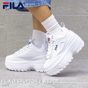 FILA Disruptor II Wedge Women's White Sneakers